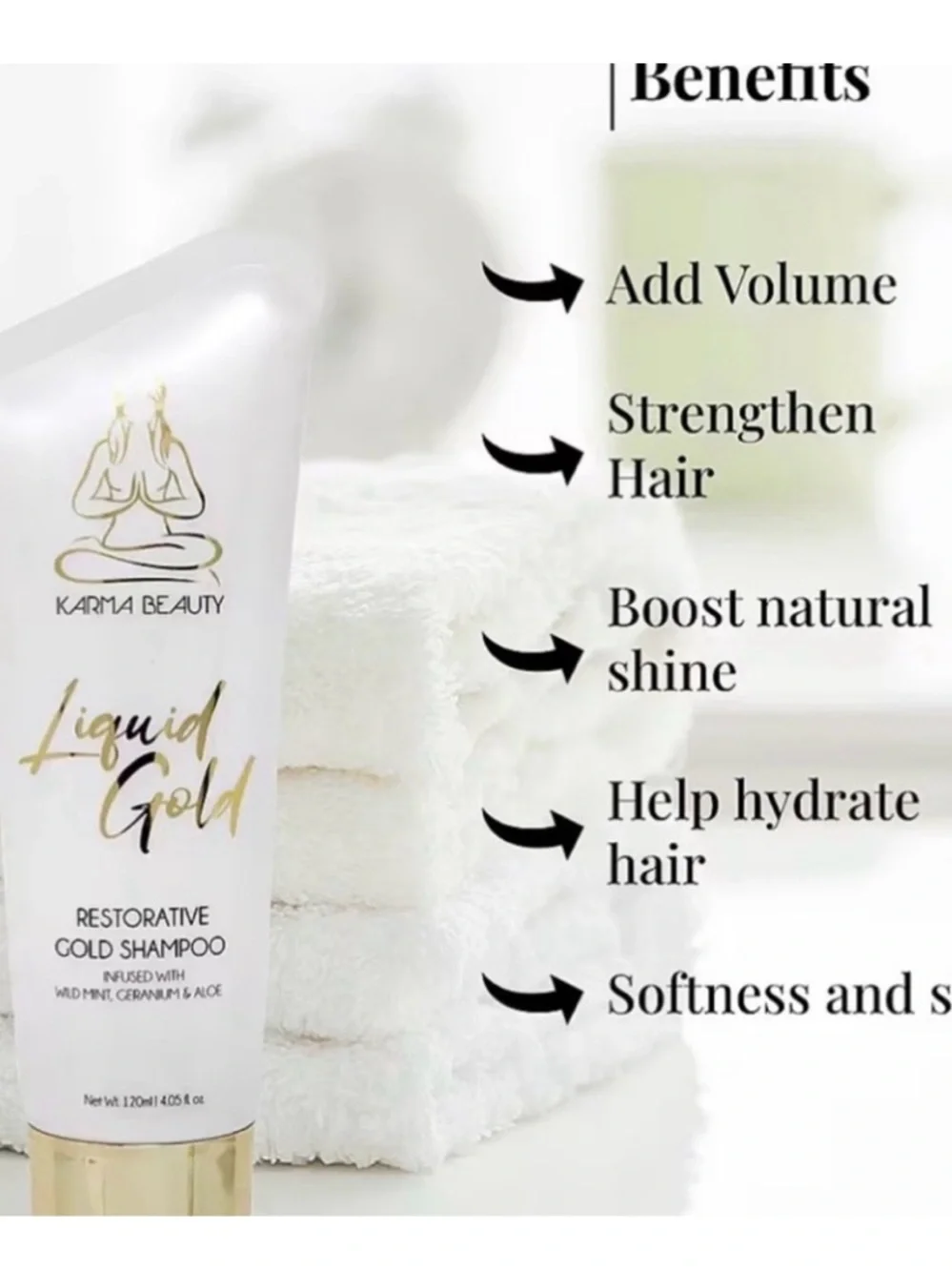 Liquid Gold Restorative Shampoo – White & Gold